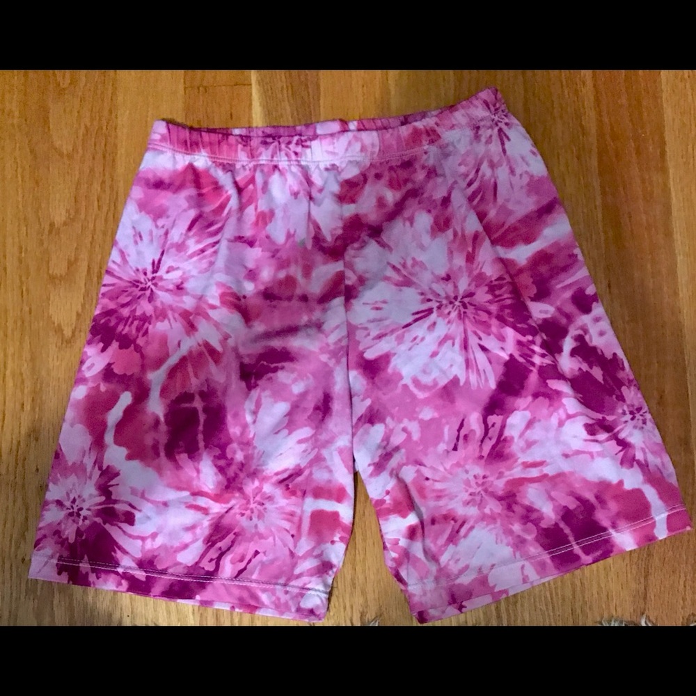 pink tie die spandex